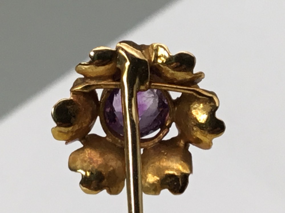 Amethyst & Turquoise Victorian Stick Pin View IV