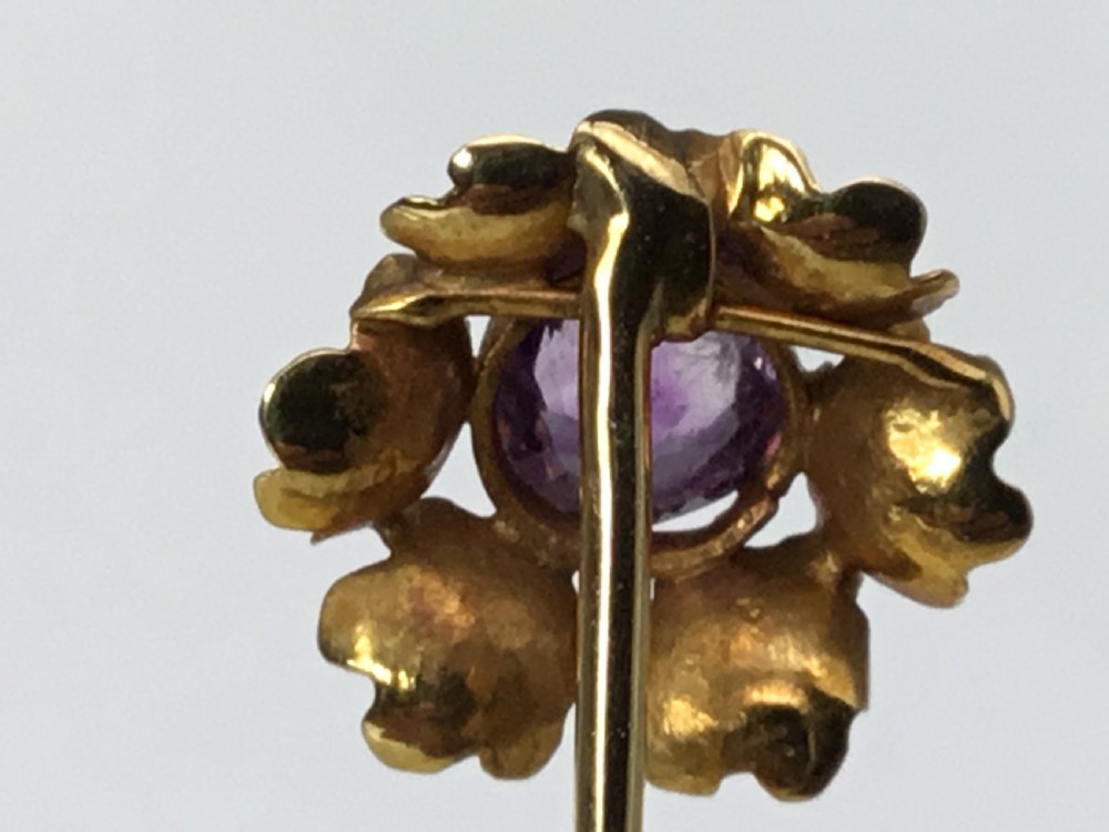 Amethyst & Turquoise Victorian Stick Pin View V