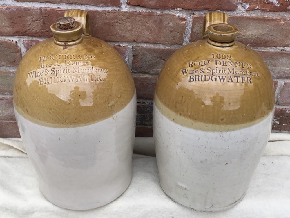 Two Somerset Stoneware Flagons