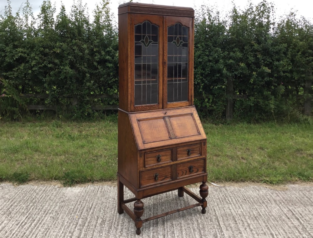 Oak Bureau Bookcase of Quality