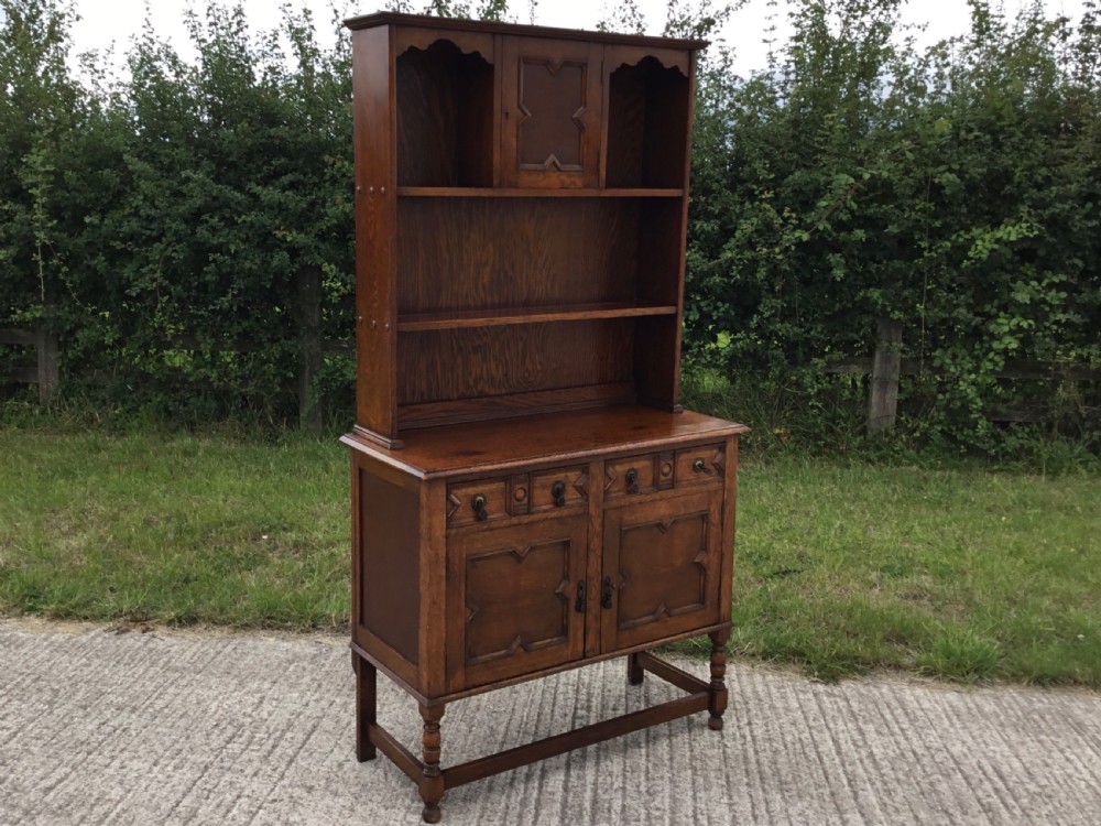 Neat Open Shelf Oak Dresser