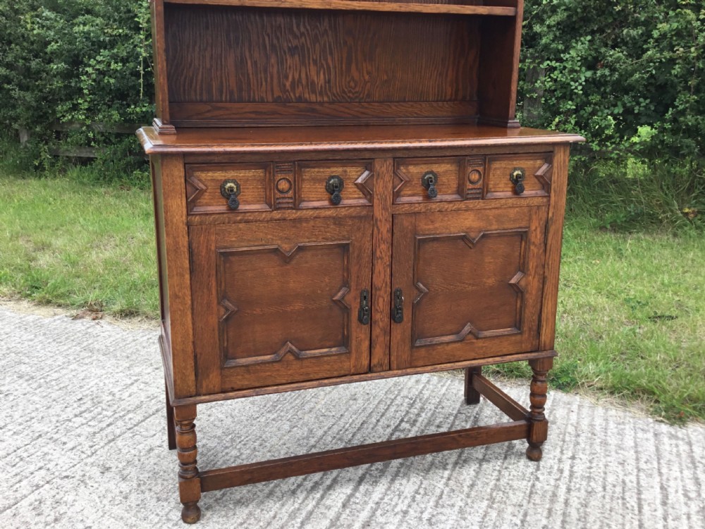 Neat Open Shelf Oak Dresser View IV