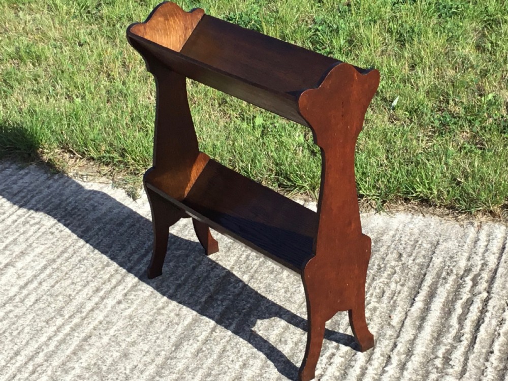 Arts & Crafts Oak Double Book Trough View VII