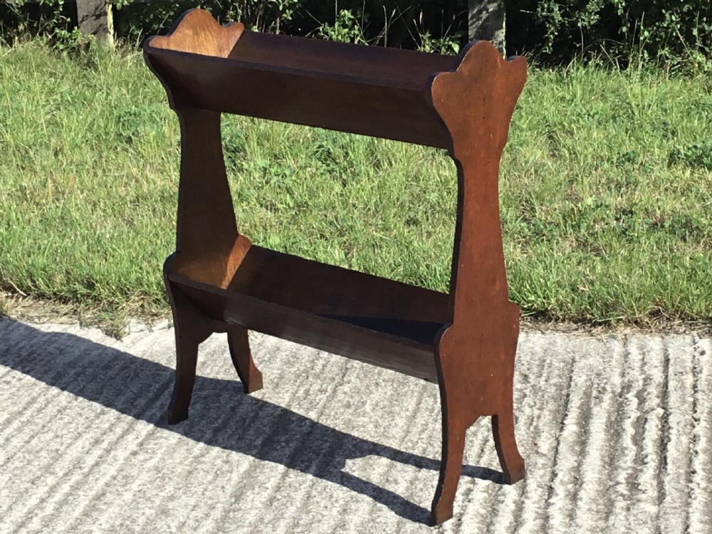 Arts & Crafts Oak Double Book Trough View VIII