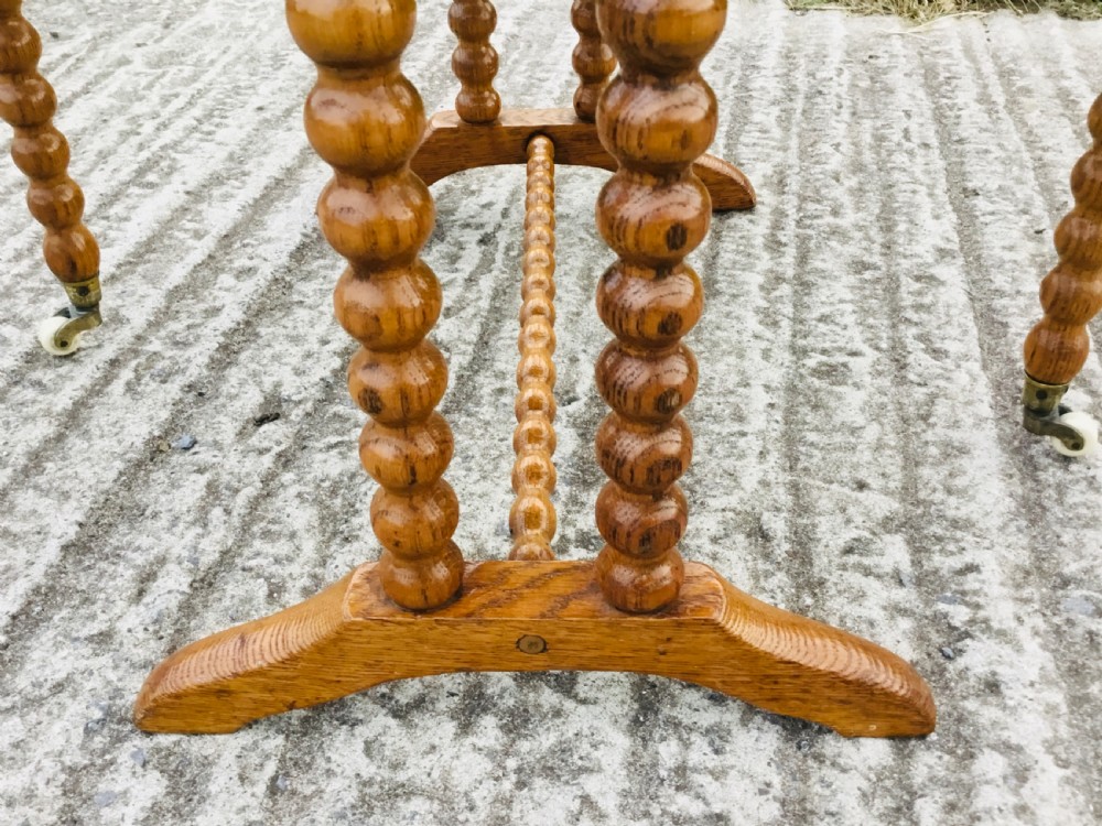 Bobbin Turned Honey Oak Compact Sutherland Table View IV