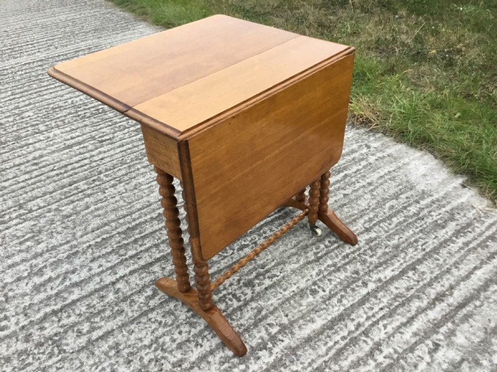 Bobbin Turned Honey Oak Compact Sutherland Table View VII