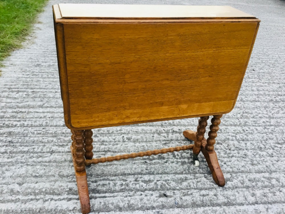 Bobbin Turned Honey Oak Compact Sutherland Table View IX