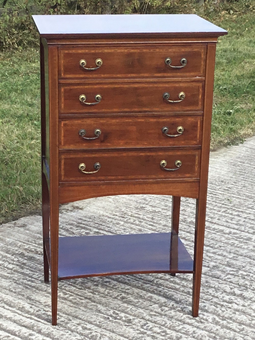 Inlaid Edwardian Music Cabinet 