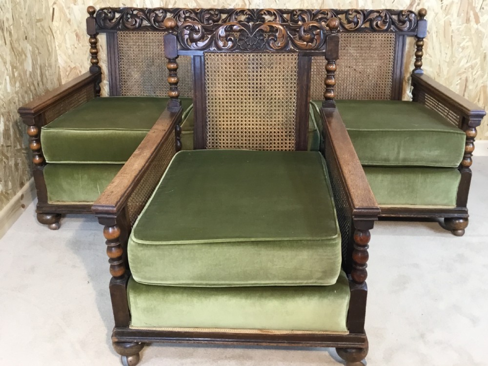 Bergere Settee & Armchair 