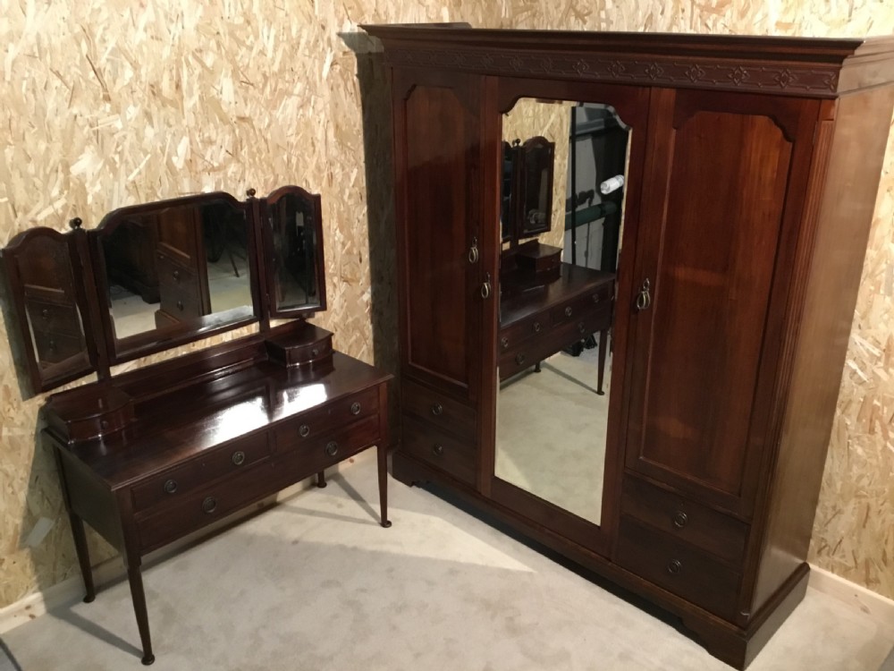 Edwardian Compactum Wardrobe & Dressing Table  View IV
