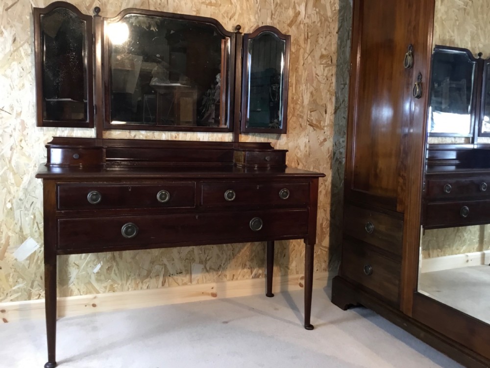 Edwardian Compactum Wardrobe & Dressing Table  View V