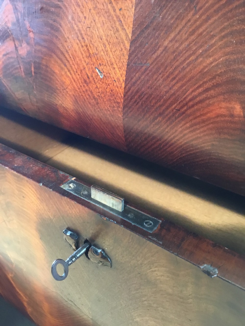 Biedermeier Flame Mahogany Chest of Drawers Circa 1840 View VII
