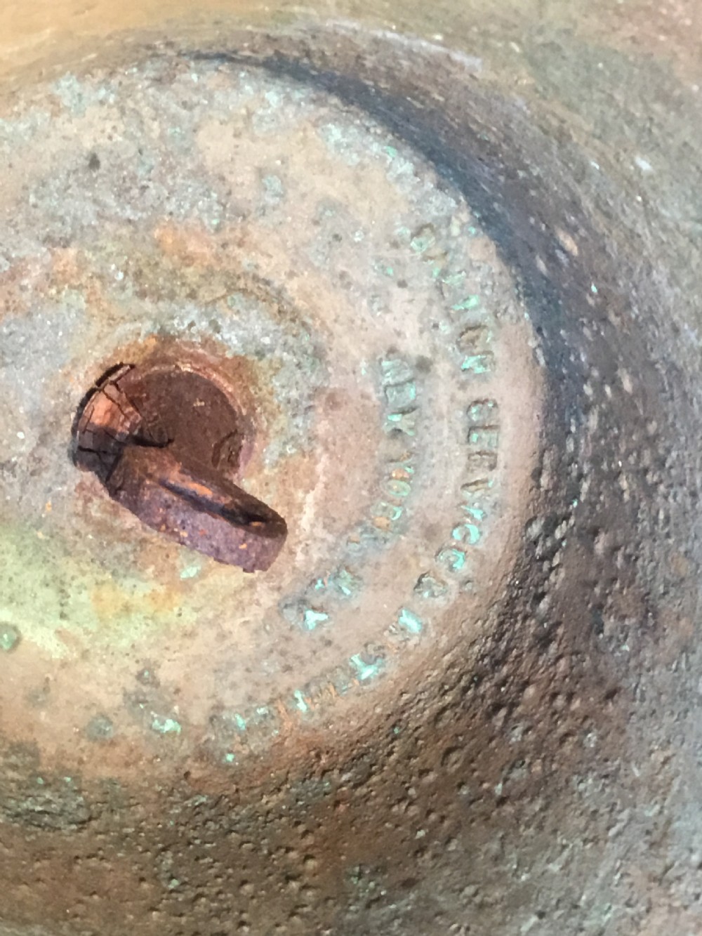 Heavy 18” Diameter Bronze Maritime Bell In original condition  View V