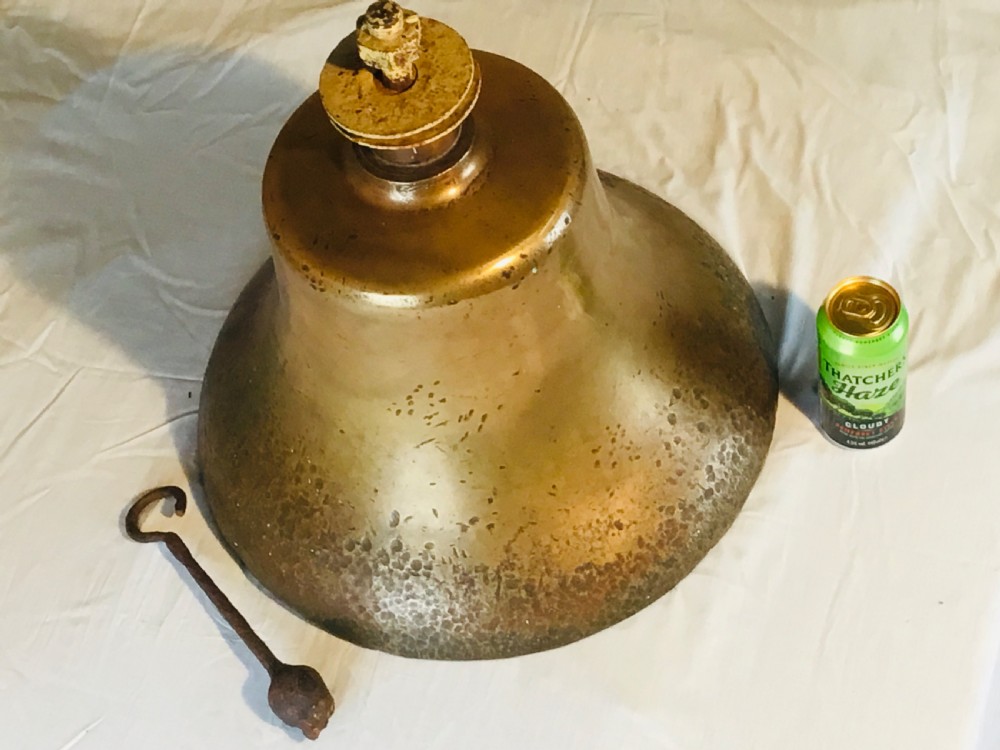 Heavy 18” Diameter Bronze Maritime Bell In original condition  View XI