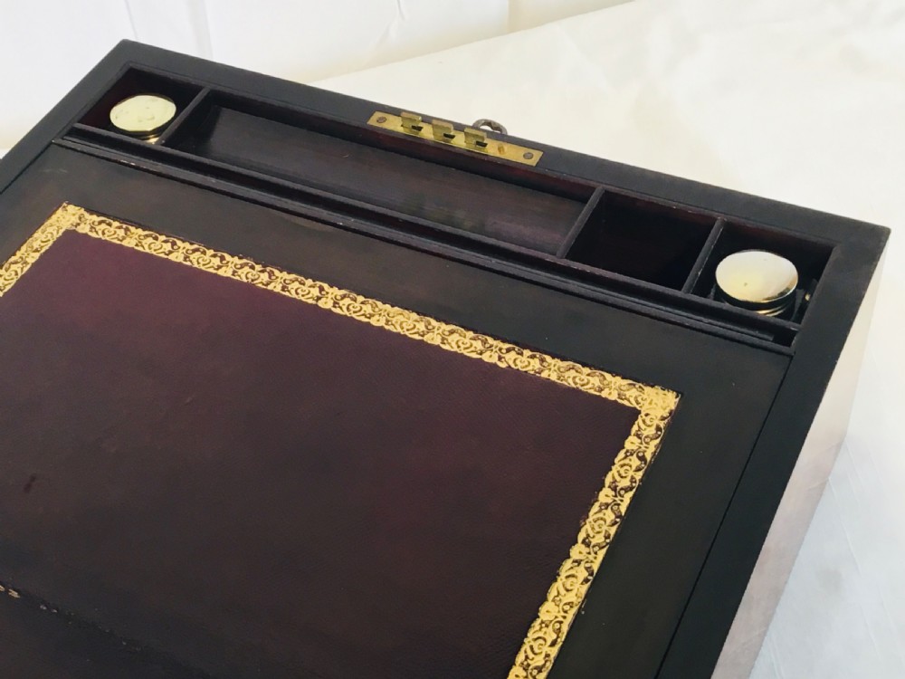Superb Burr Wood Travelling Writing Box View VII