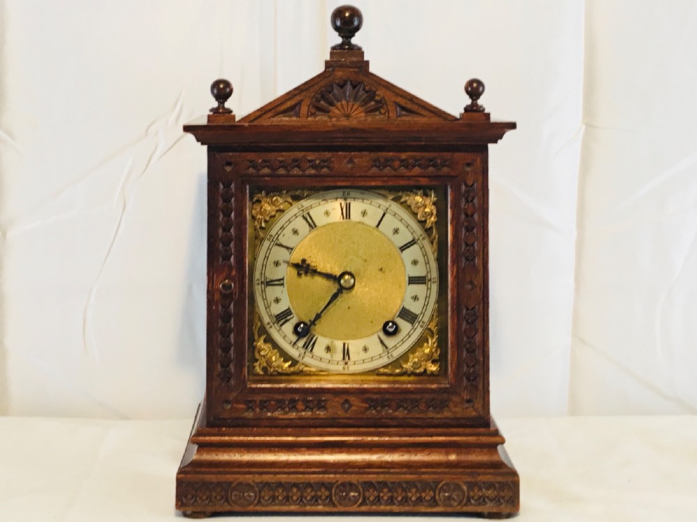 Oak Case Mantel Clock View II