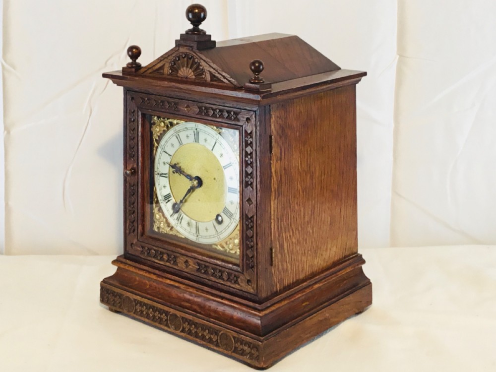 Oak Case Mantel Clock View III