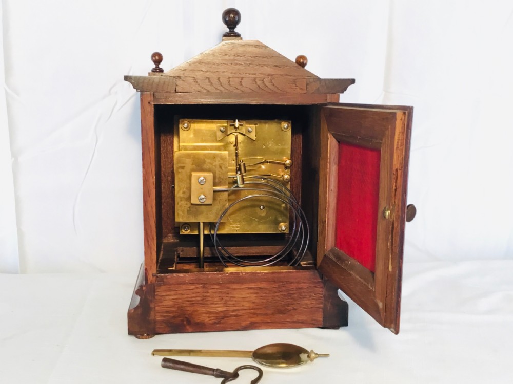 Oak Case Mantel Clock View IX