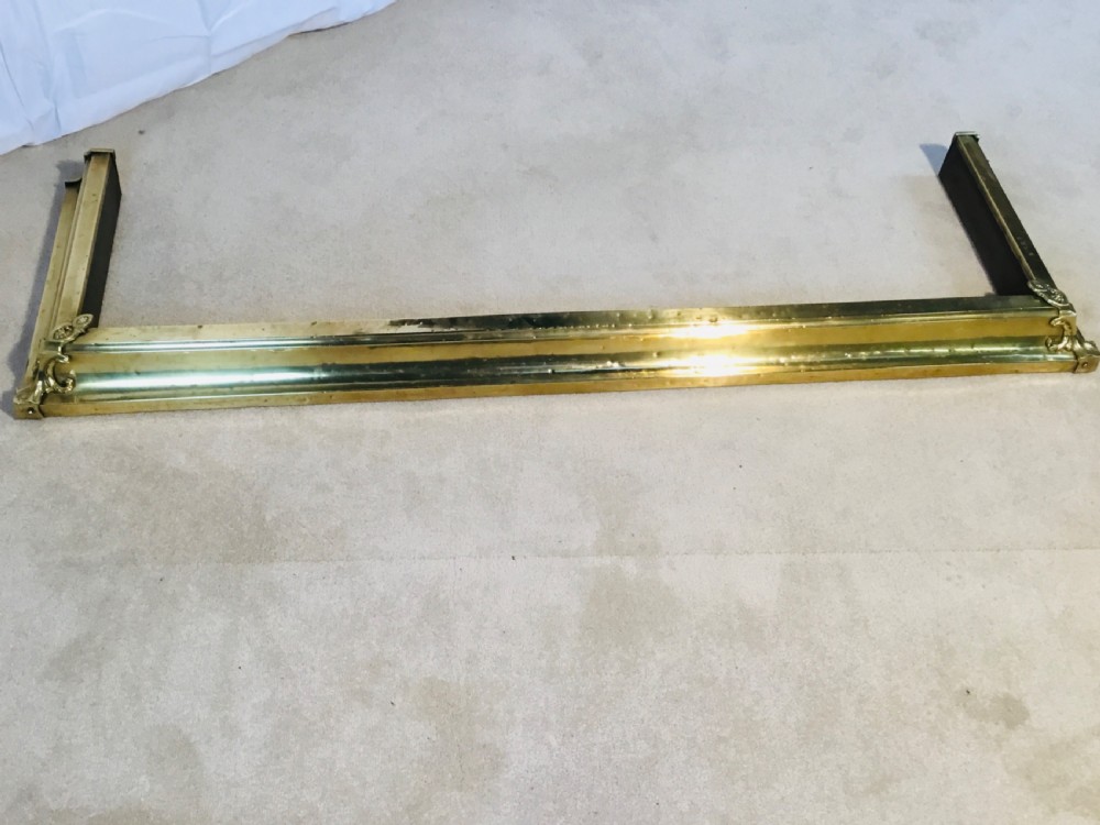 Brass Hearth Kerb, Art Noveau Features View II