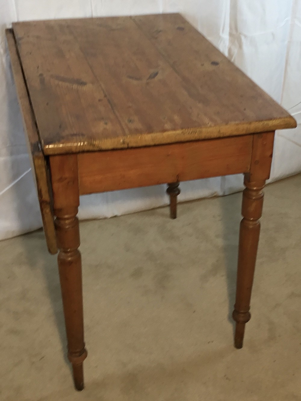 Victorian Pine Side Table with Flap