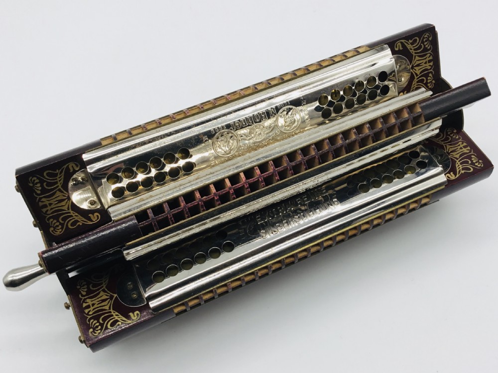 Rare Boxed Hohner Sextet Tremelo Harmonica View VIII