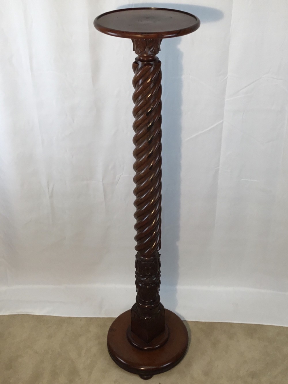 Victorian Mahogany Torchiere 