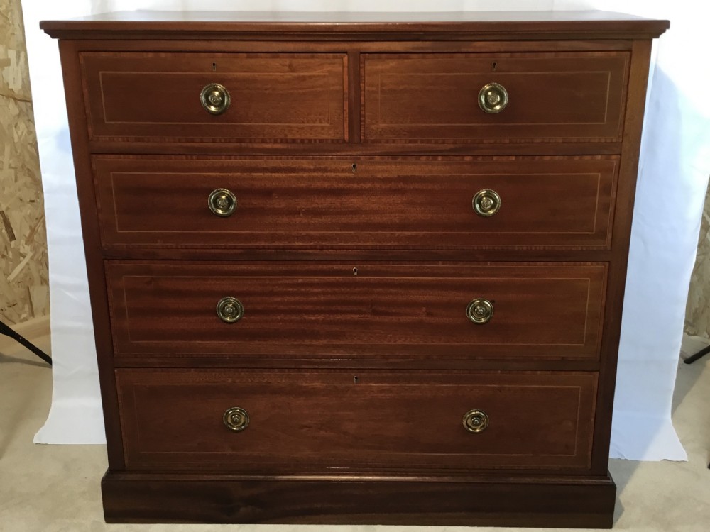 Inlaid Chest Of Drawers of Quality 