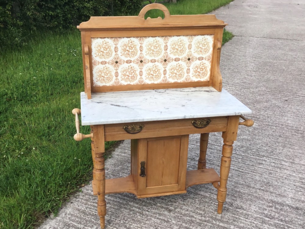 Pine & Marble Washstand View IV