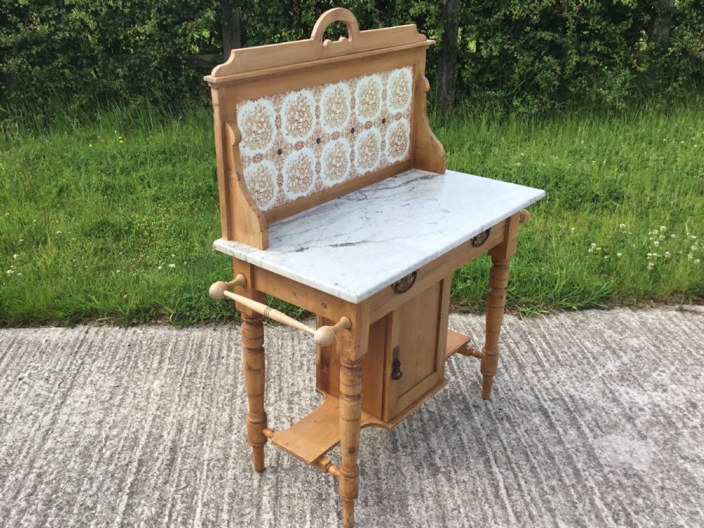 Pine & Marble Washstand View V