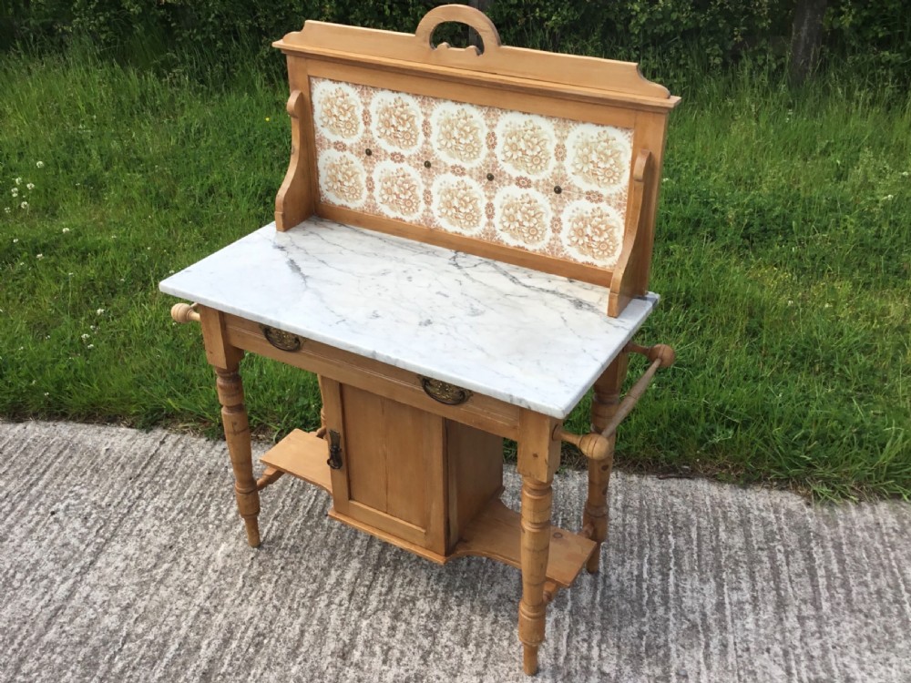 Pine & Marble Washstand View VIII