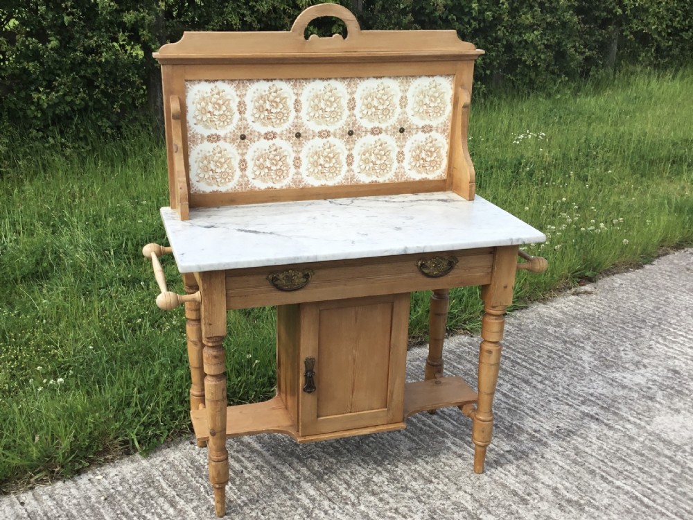 Pine & Marble Washstand View XII