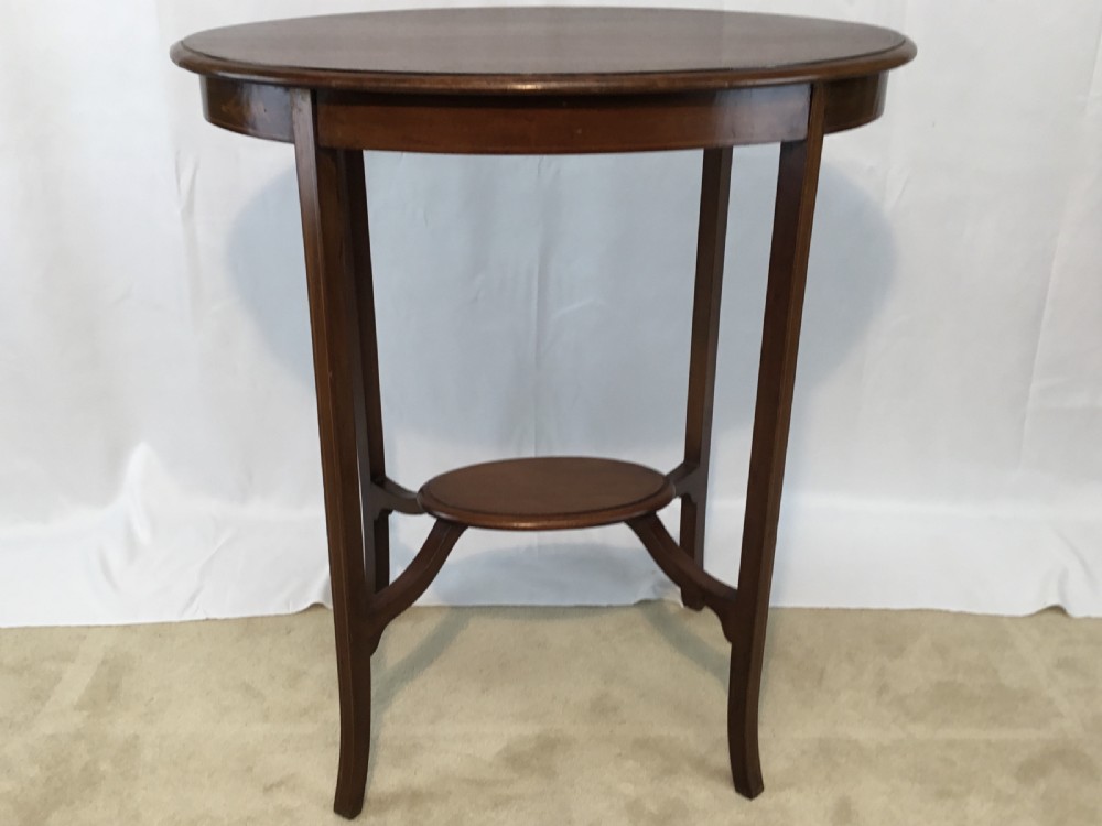 Inlaid Oval Mahogany Edwardian Table  View VIII