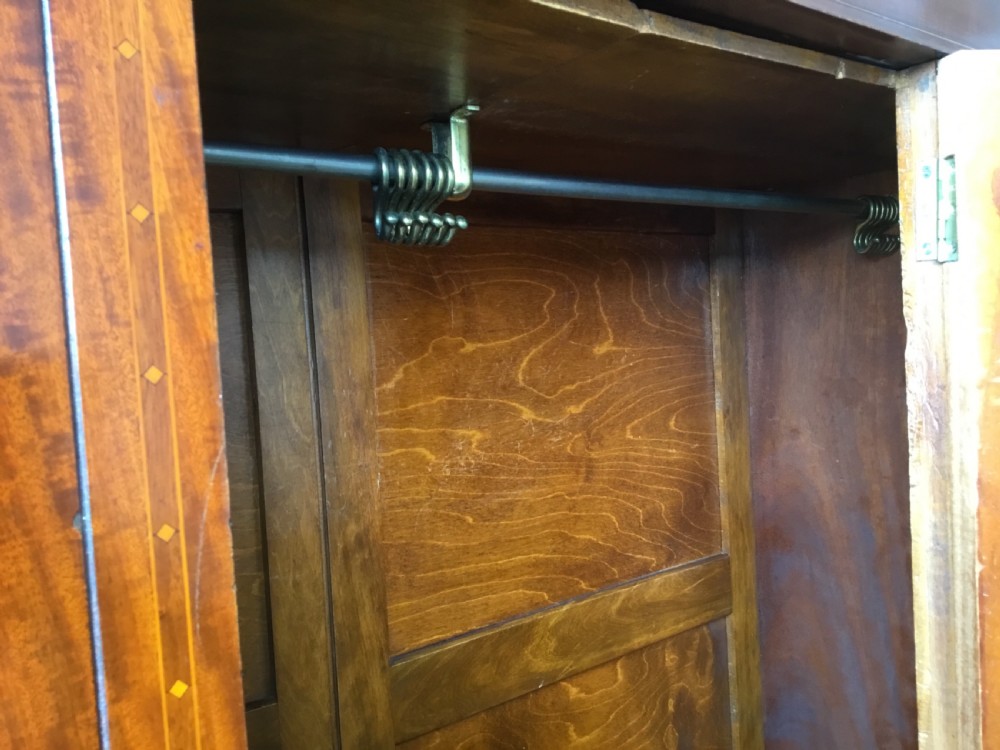 Edwardian Inlaid Mirror Door Wardrobe  View IV