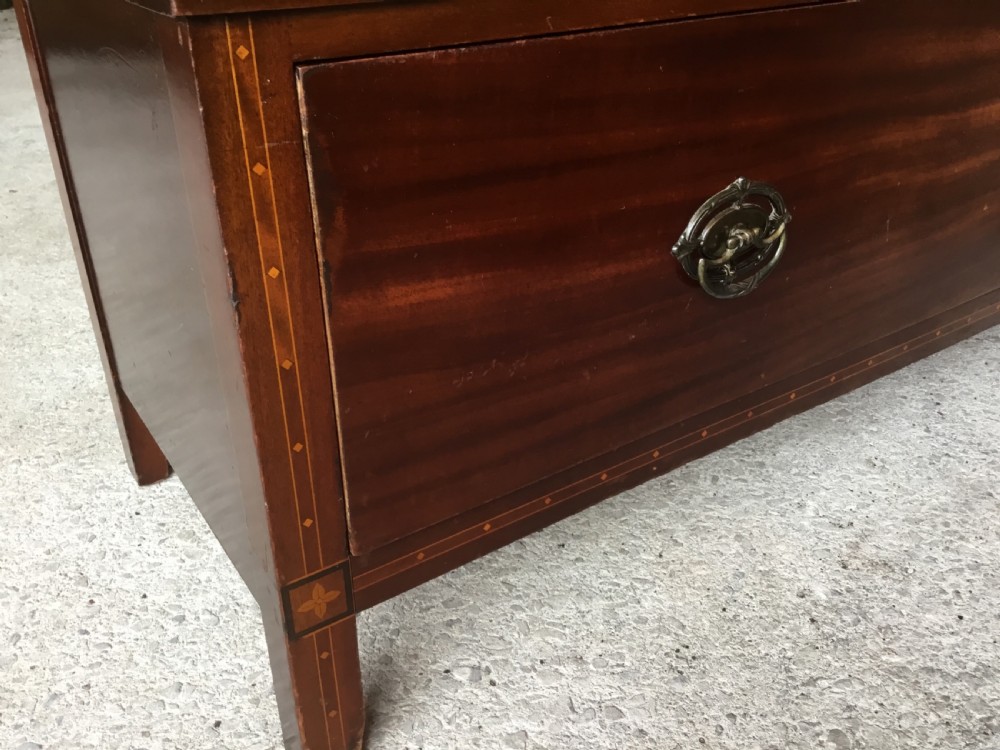 Edwardian Inlaid Mirror Door Wardrobe  View X