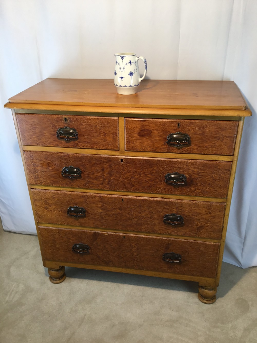 Victorian Painted Pine Chest of Drawers View XII