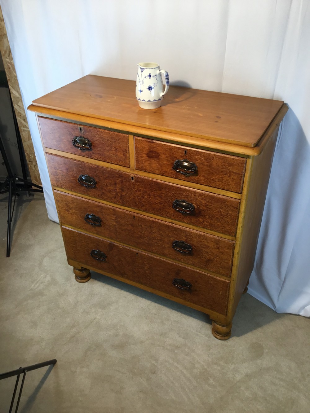 Victorian Painted Pine Chest of Drawers View XIV