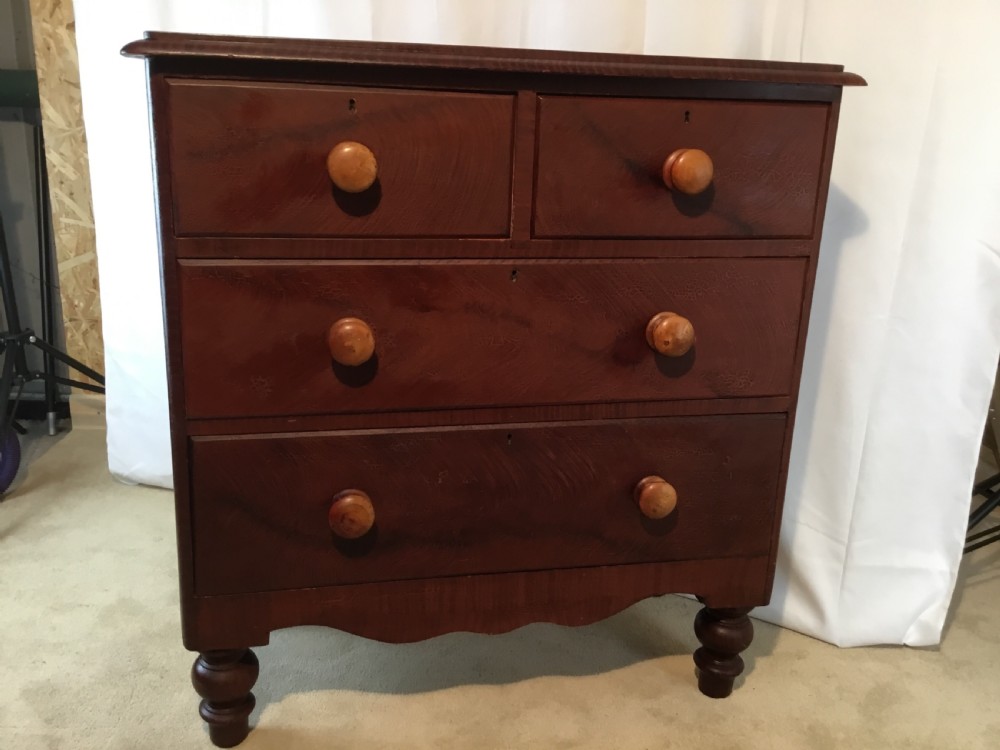 Smart Original Victorian Pine Chest of Drawers  View III