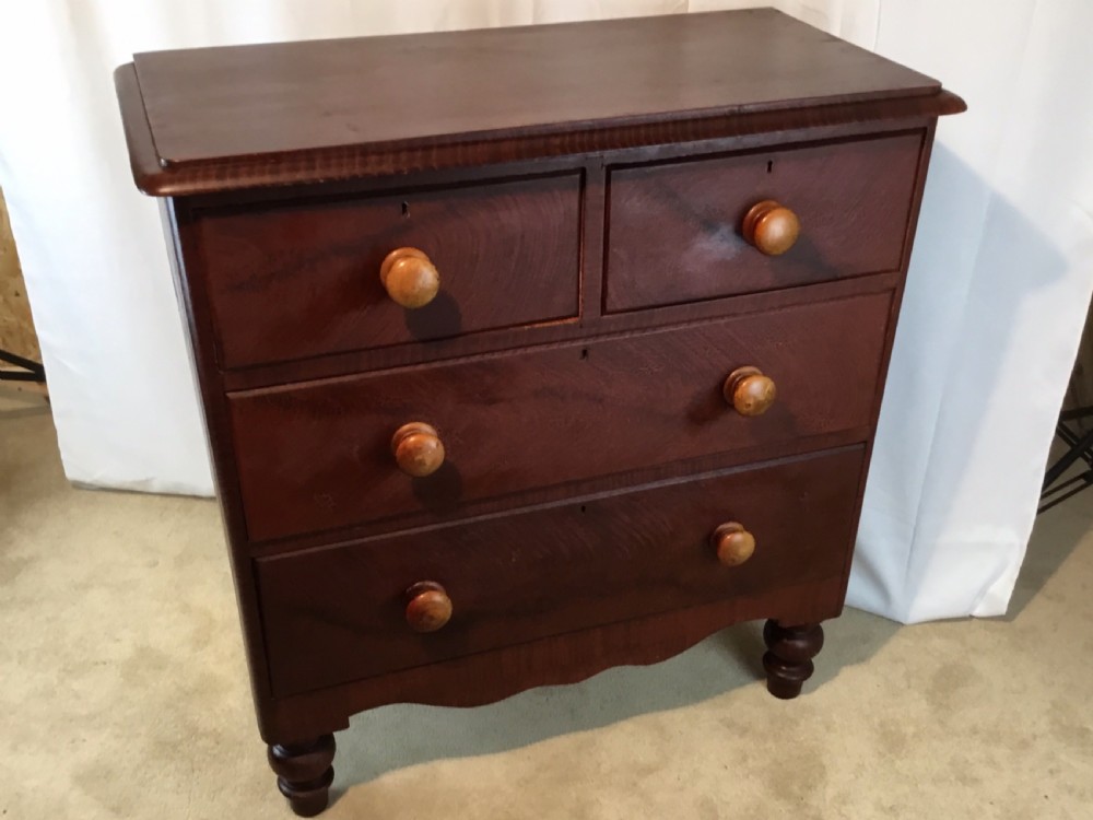 Smart Original Victorian Pine Chest of Drawers  View V