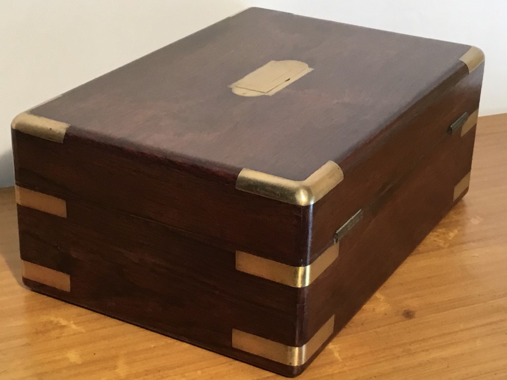Rosewood Brass Bound Dressing Case circa 1880 View VII