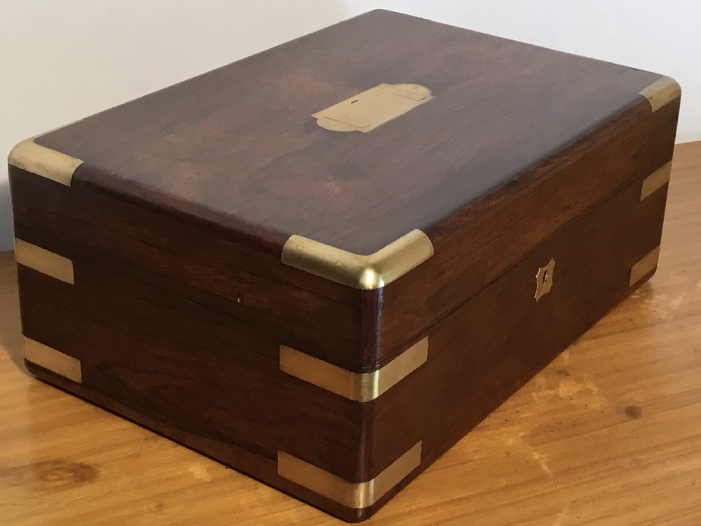 Rosewood Brass Bound Dressing Case circa 1880 View VIII