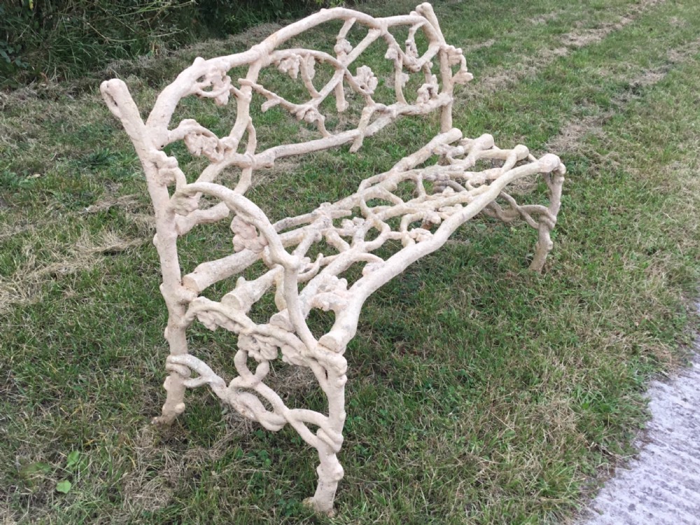 Naturalistic Cast Iron Garden Bench View IV