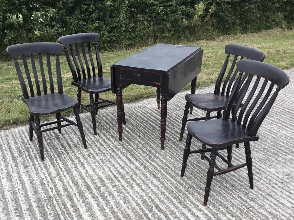 Rare Victorian Country Kitchen Dining Set View II