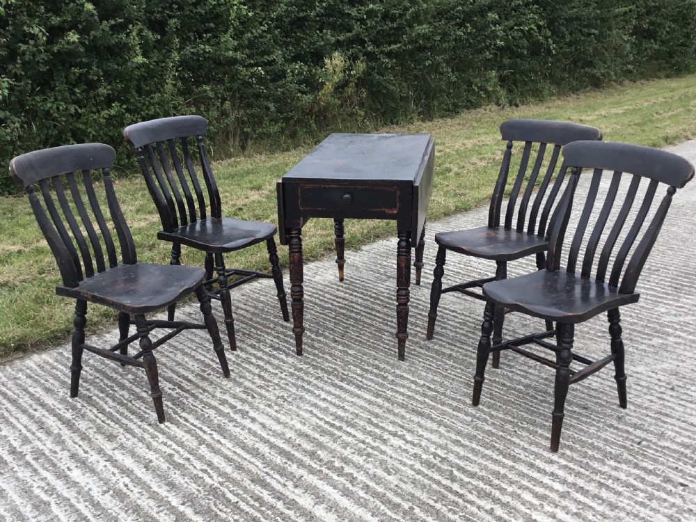 Rare Victorian Country Kitchen Dining Set View III