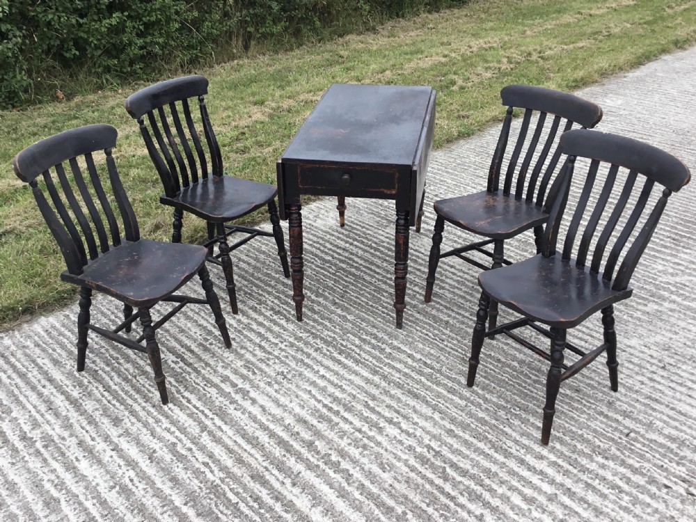 Rare Victorian Country Kitchen Dining Set View IV