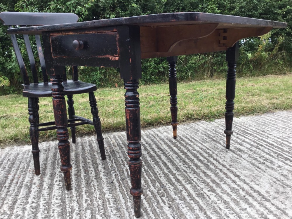 Rare Victorian Country Kitchen Dining Set View V