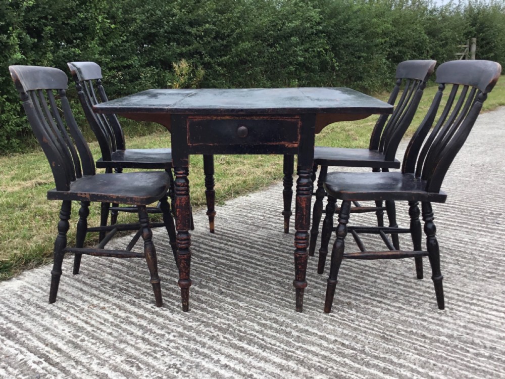 Rare Victorian Country Kitchen Dining Set View VII