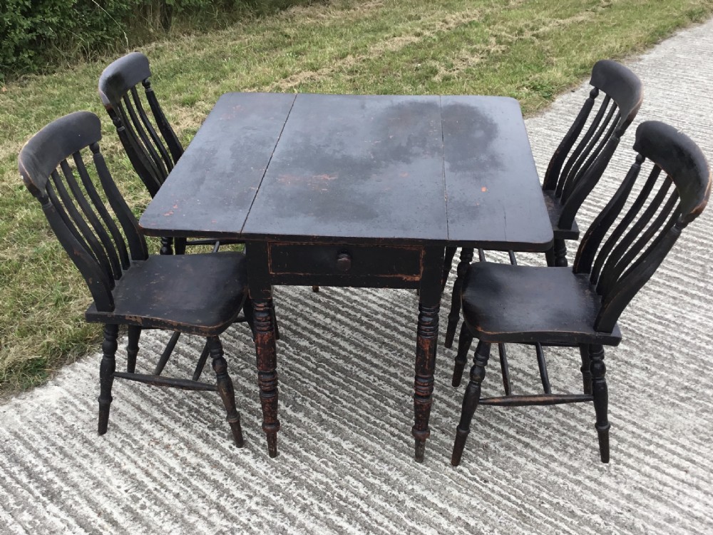 Rare Victorian Country Kitchen Dining Set View VIII