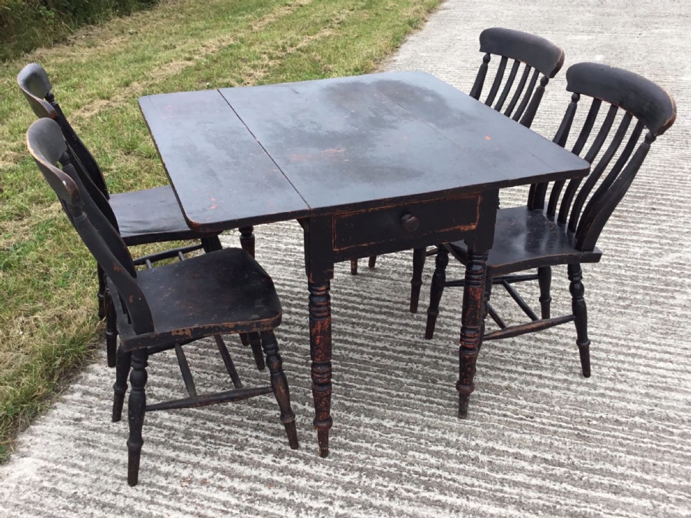 Rare Victorian Country Kitchen Dining Set View XIV