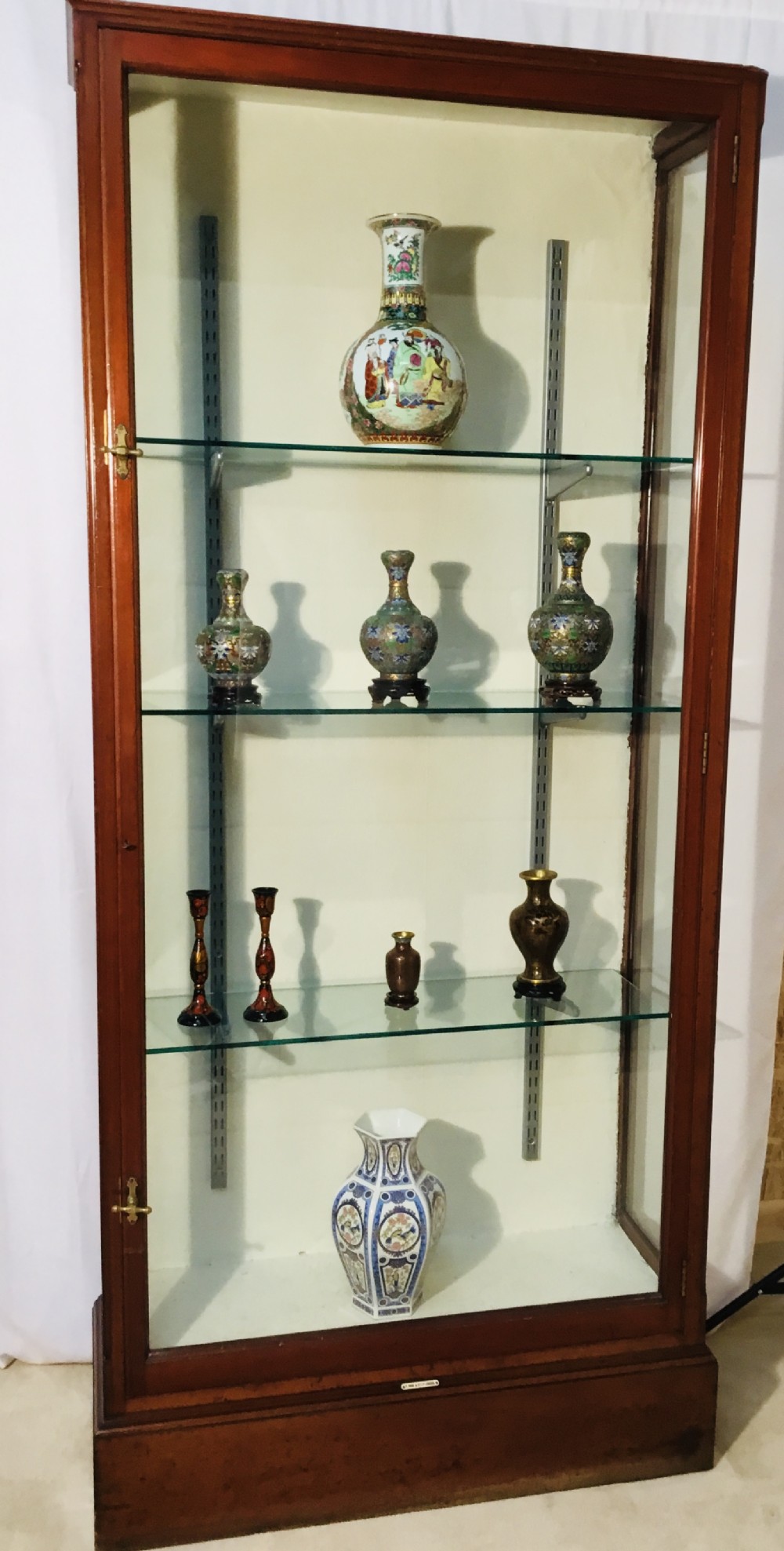 Large Edwardian Retail Shop Display Cabinet (Not Contents).