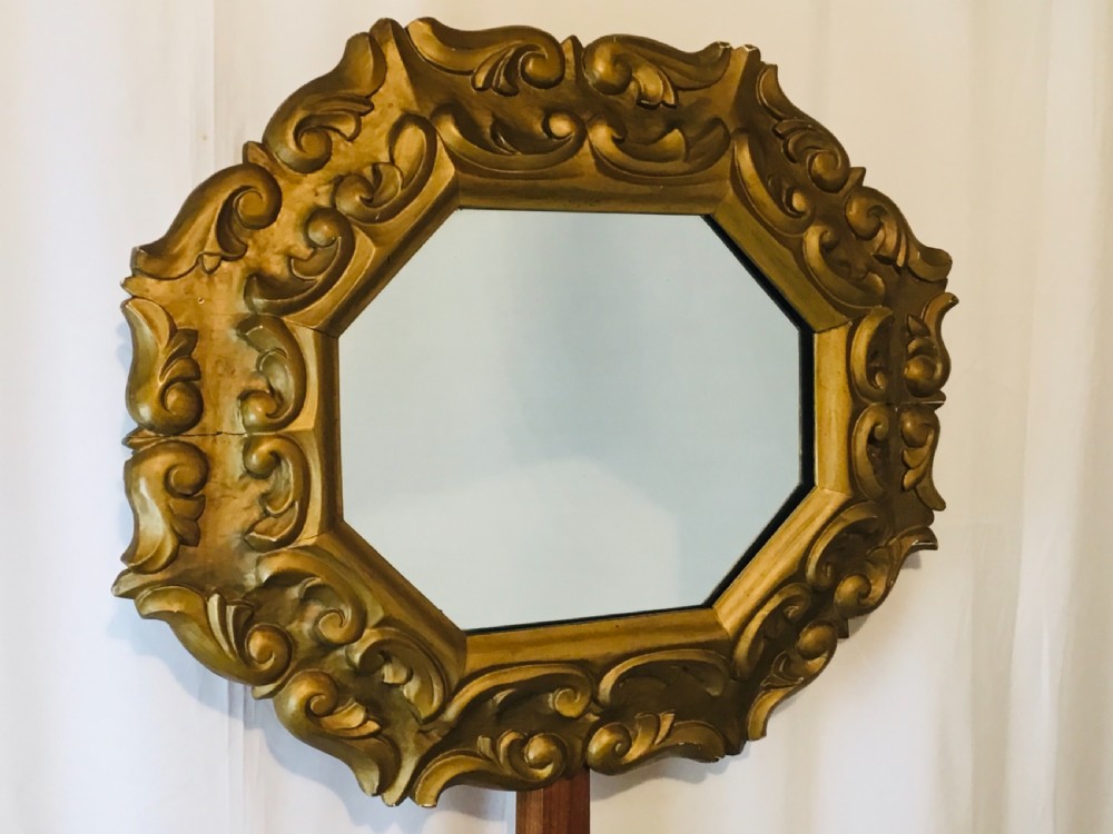 Gilded Carved Wood Wall Mirror View XII